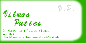 vilmos putics business card